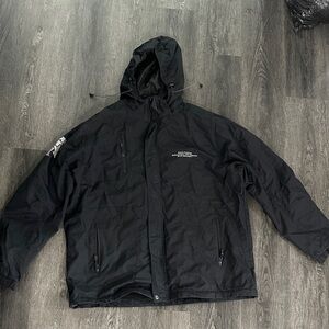 Port Authority Black Hooded Raincoat